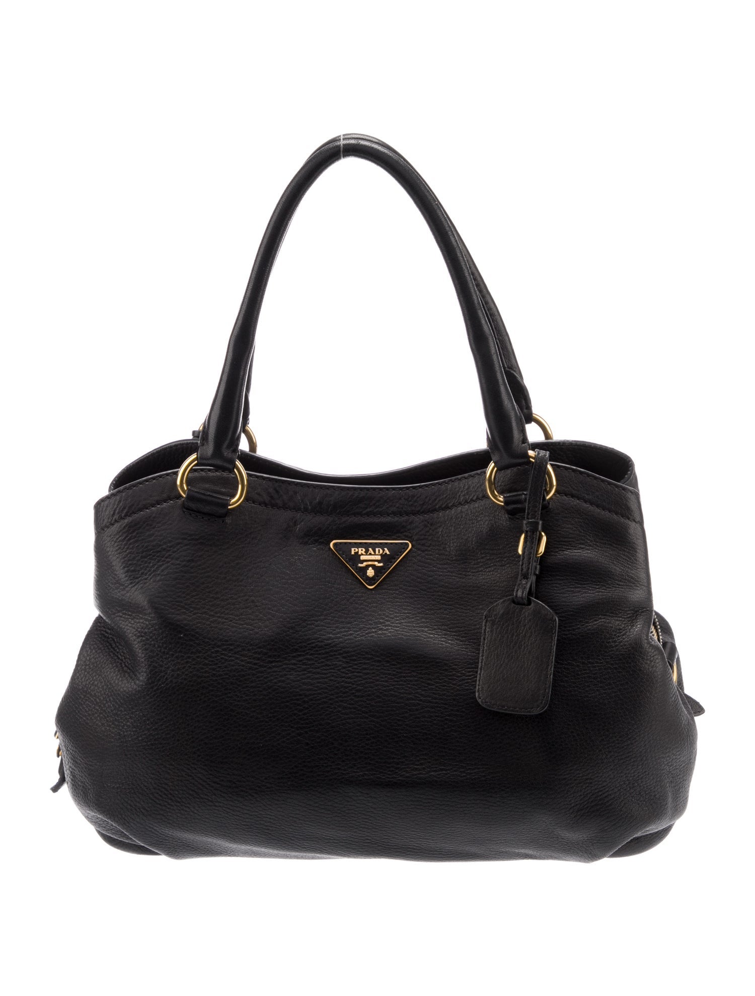 【極美品✨】PRADA プラダ　ボディバッグ　VITELLO DAINO 黒 Prada Vitello Daino Soft Medium Double Zip Shoulder Bag Black