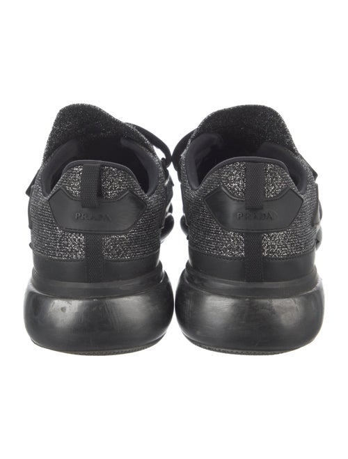 Prada Printed Glitter Accents Sneakers