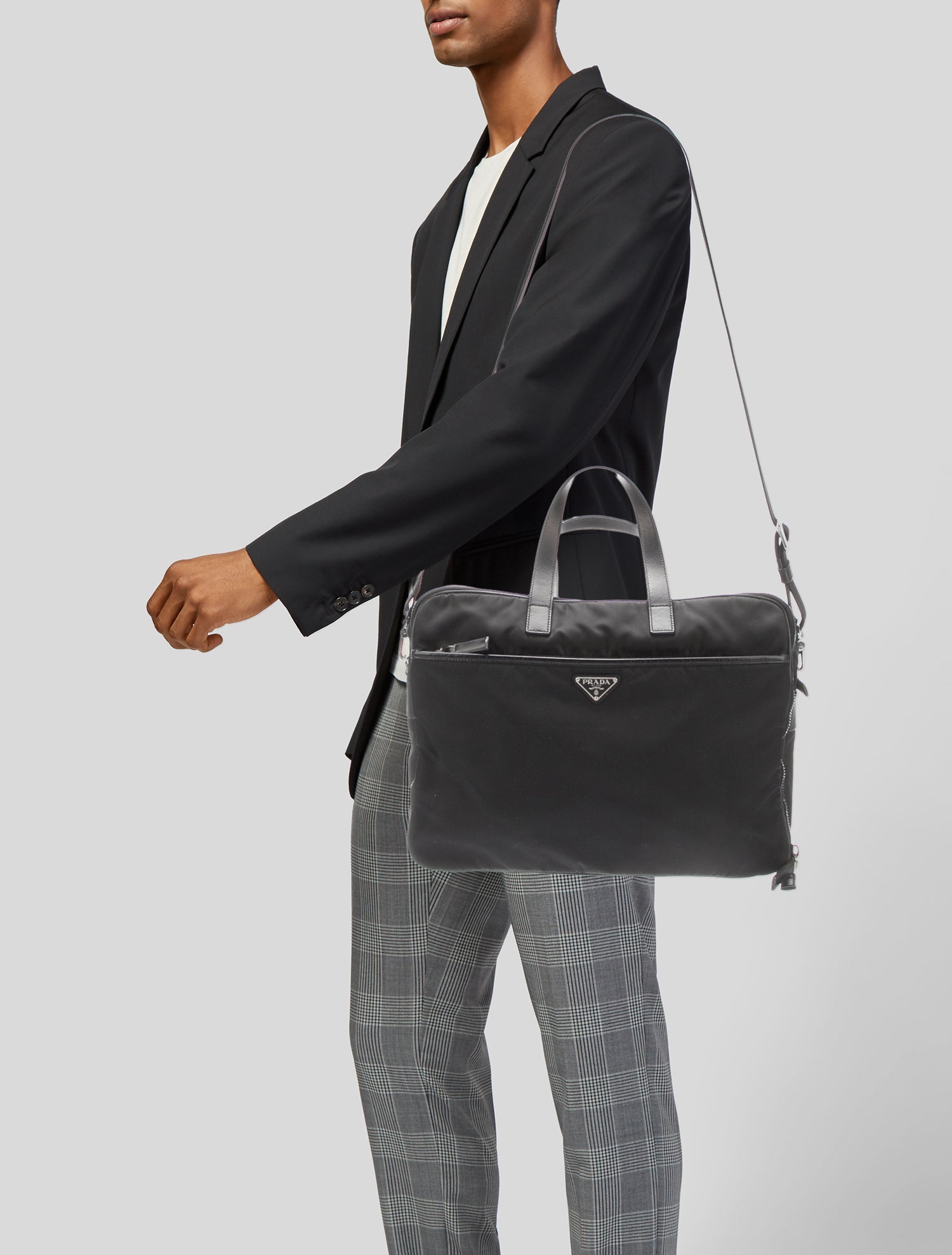 Prada Solid Nylon Briefcase - Black Briefcases, Bags - PRA987021 | The ...
