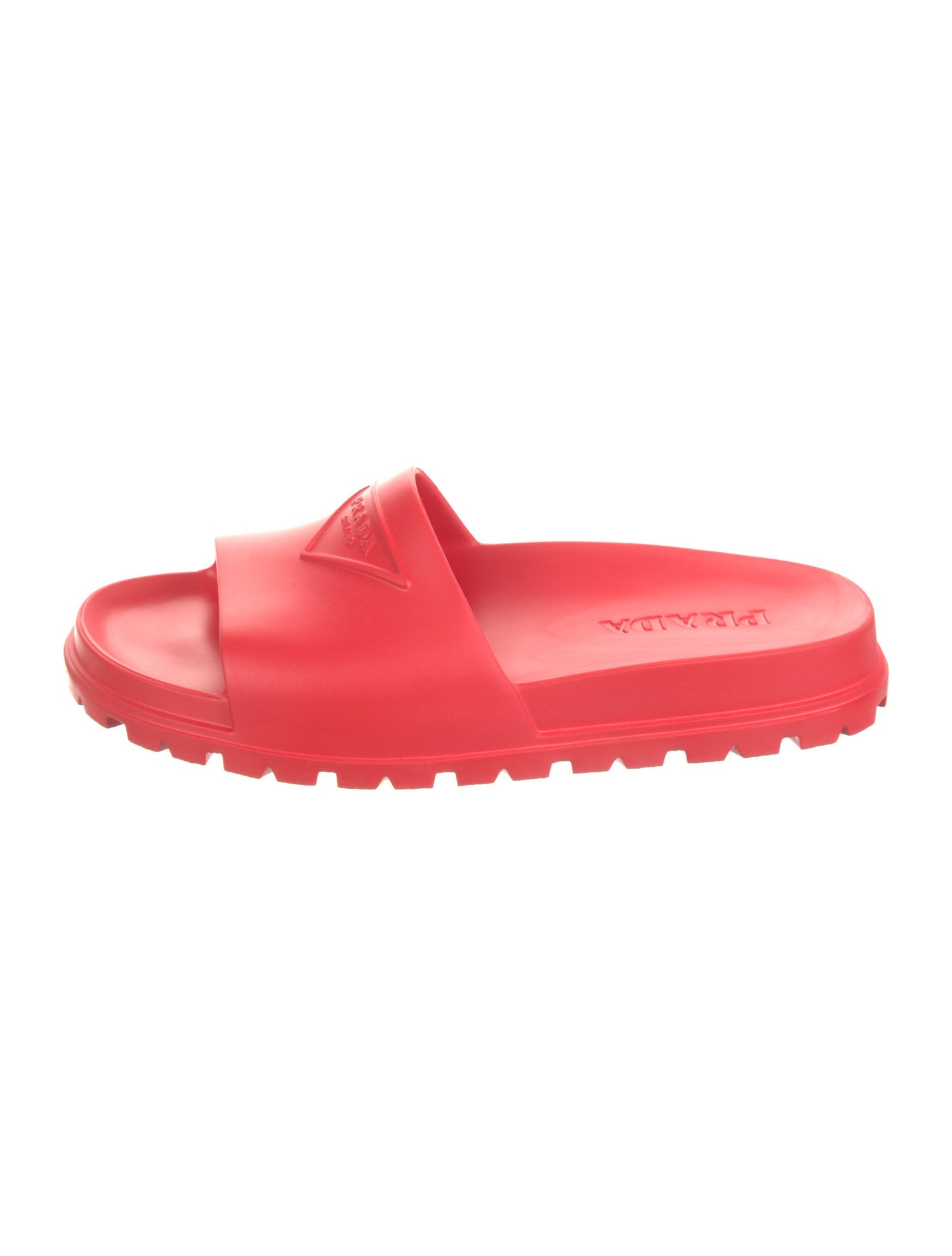 Prada Rubber Slides w/ Tags - Red Sandals, Shoes - PRA988089 | The RealReal