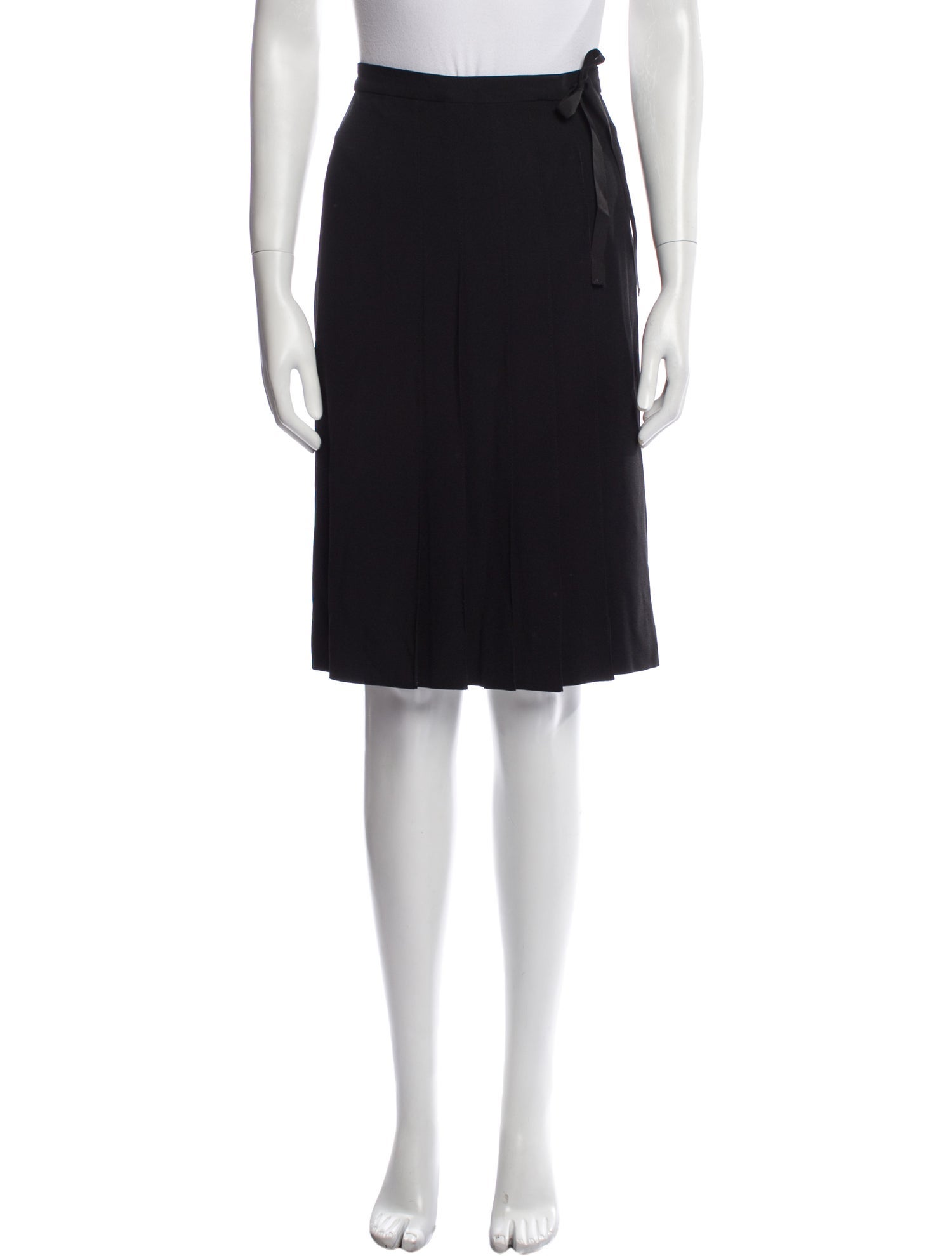 Prada Pleated Accents Knee-Length Skirt