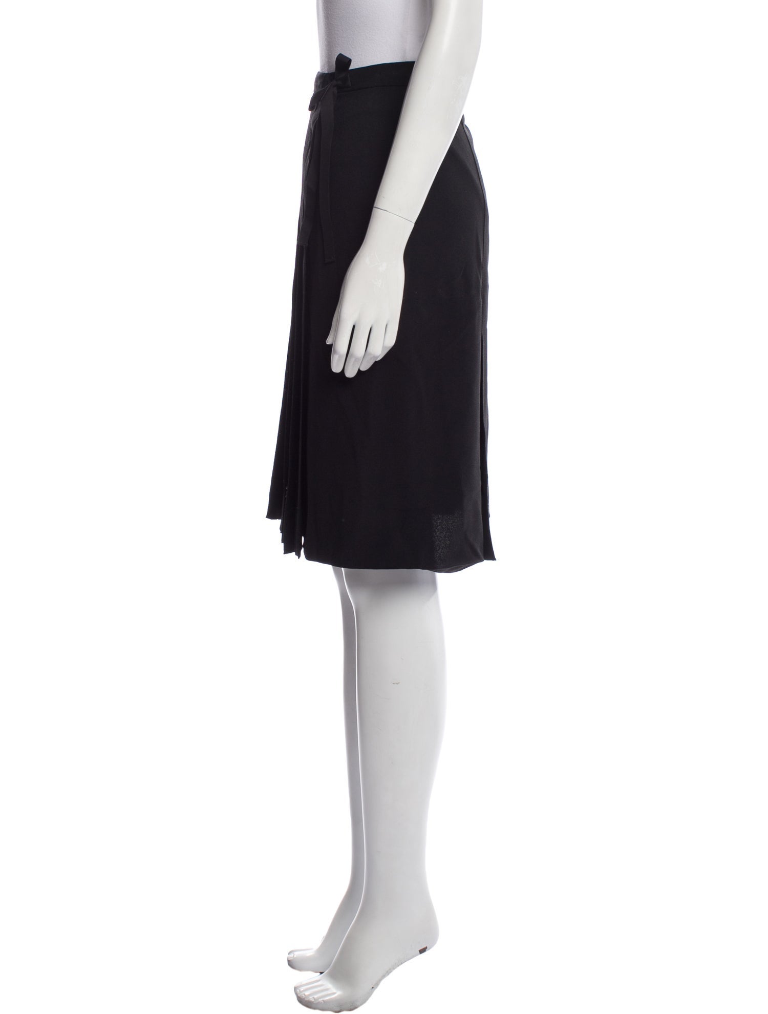 Prada Pleated Accents Knee-Length Skirt