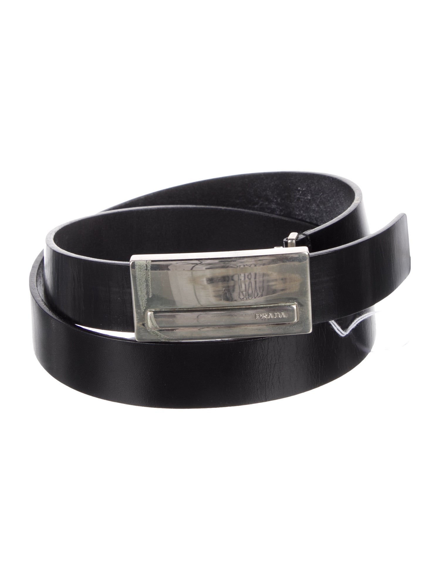 Prada Leather Chain-Link Belt