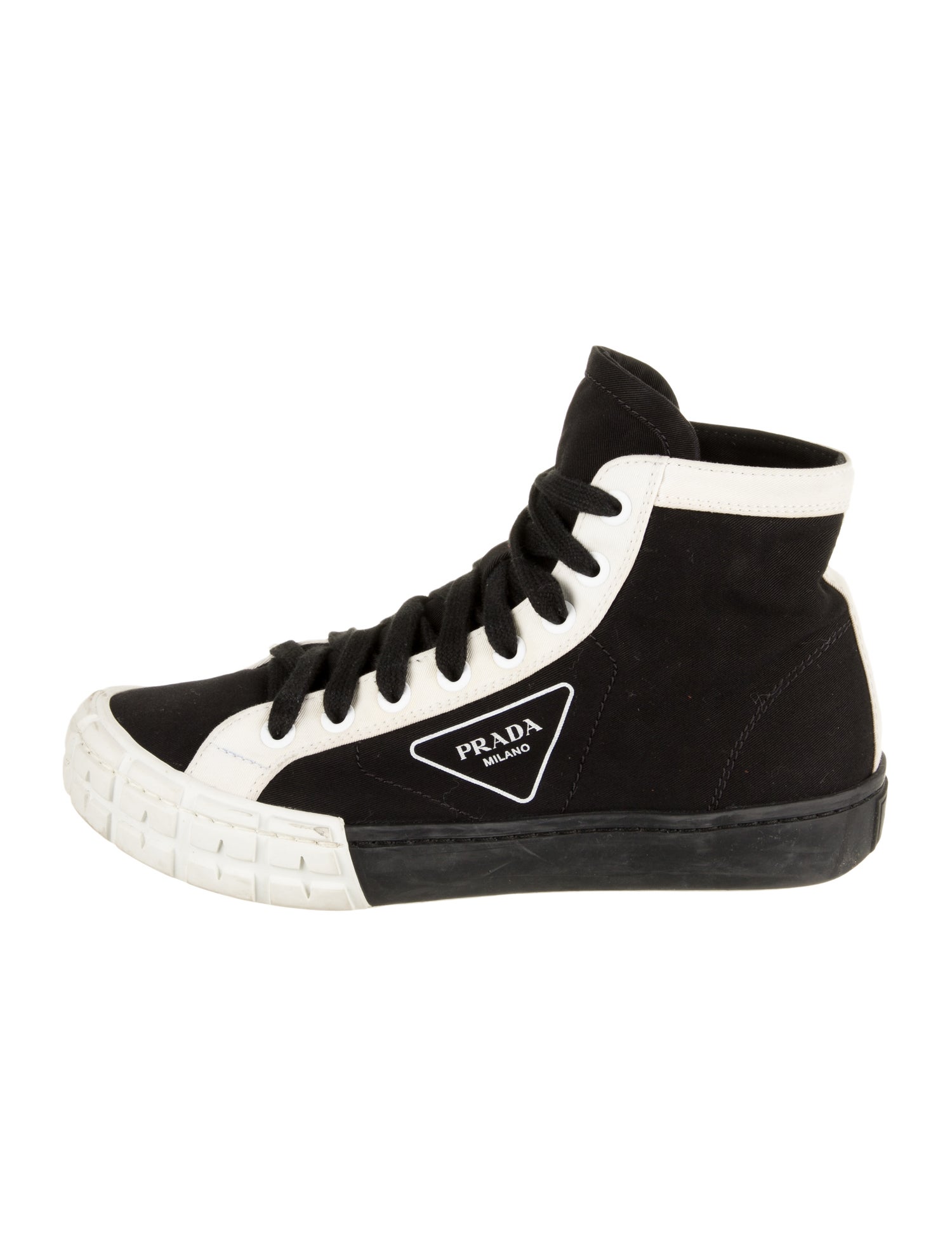 Prada Canvas Wedge Sneakers