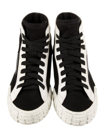 Prada Canvas Wedge Sneakers