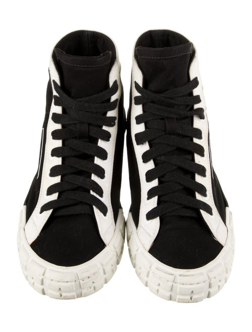 Prada Canvas Wedge Sneakers