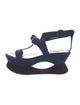 Prada Suede Bow Accents T-Strap Sandals