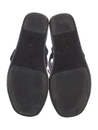 Prada Suede Bow Accents T-Strap Sandals