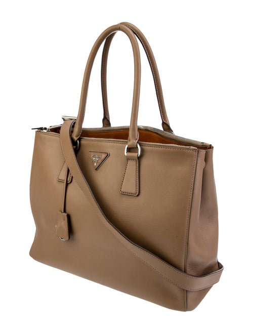 Prada Large Soft Calf Galleria Double Zip Tote