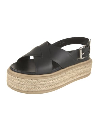 Prada Leather Espadrilles