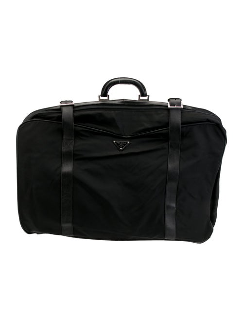 Prada Tessuto Saffiano-Trimmed Wheeled Suitcase