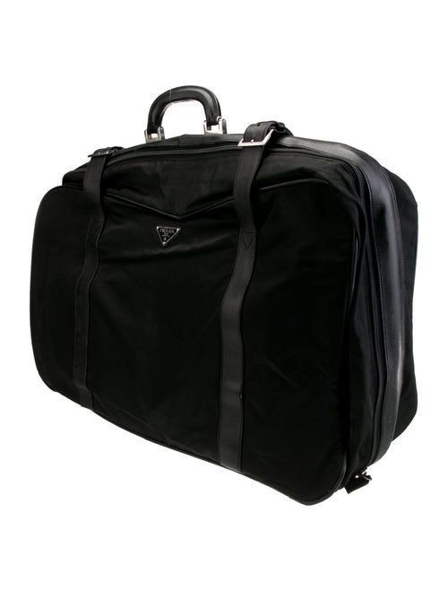 Prada Tessuto Saffiano-Trimmed Wheeled Suitcase