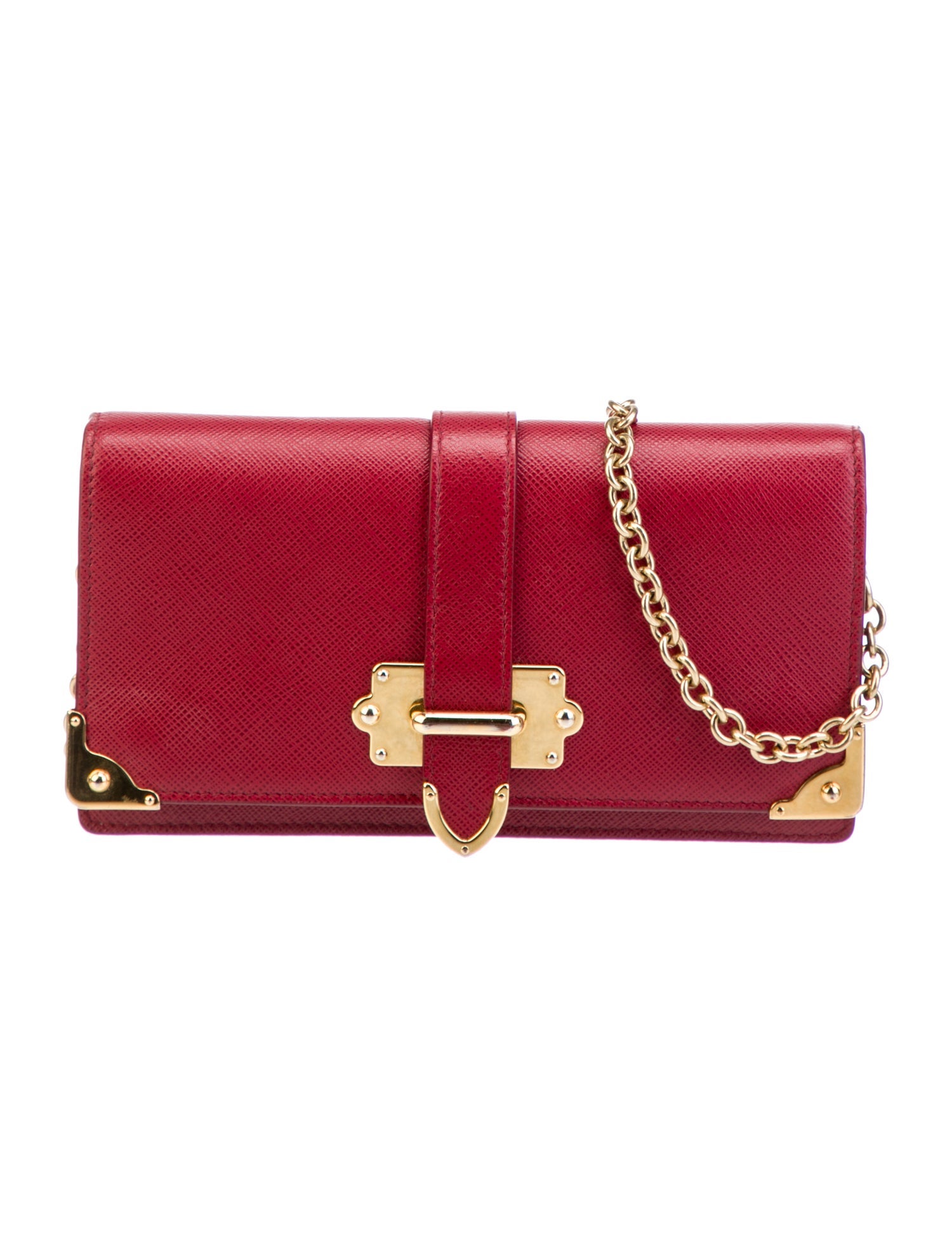 Prada Saffiano Cahier Wallet on Chain