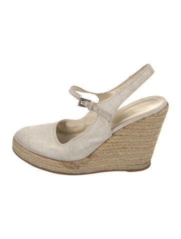 Prada Pumps Canvas Braided Accents Slingback IT 38 | 8