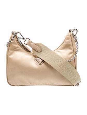 Prada Saffiano-Trimmed Tessuto Re-Edition 2005 Hobo