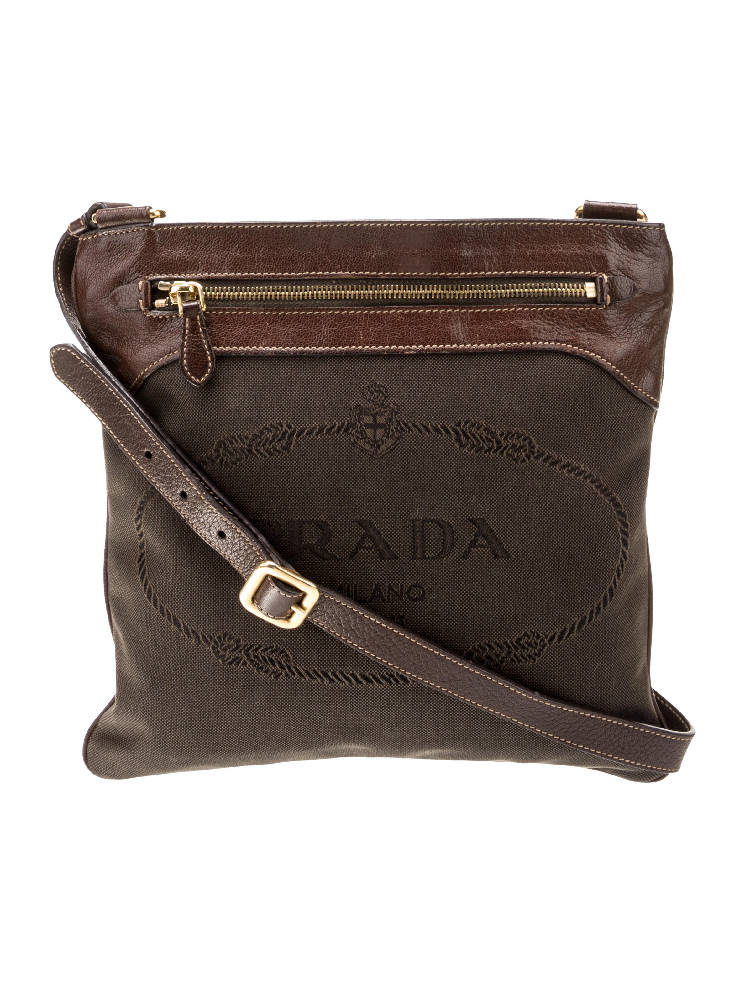Prada Logo Jacquard Crossbody Bag
