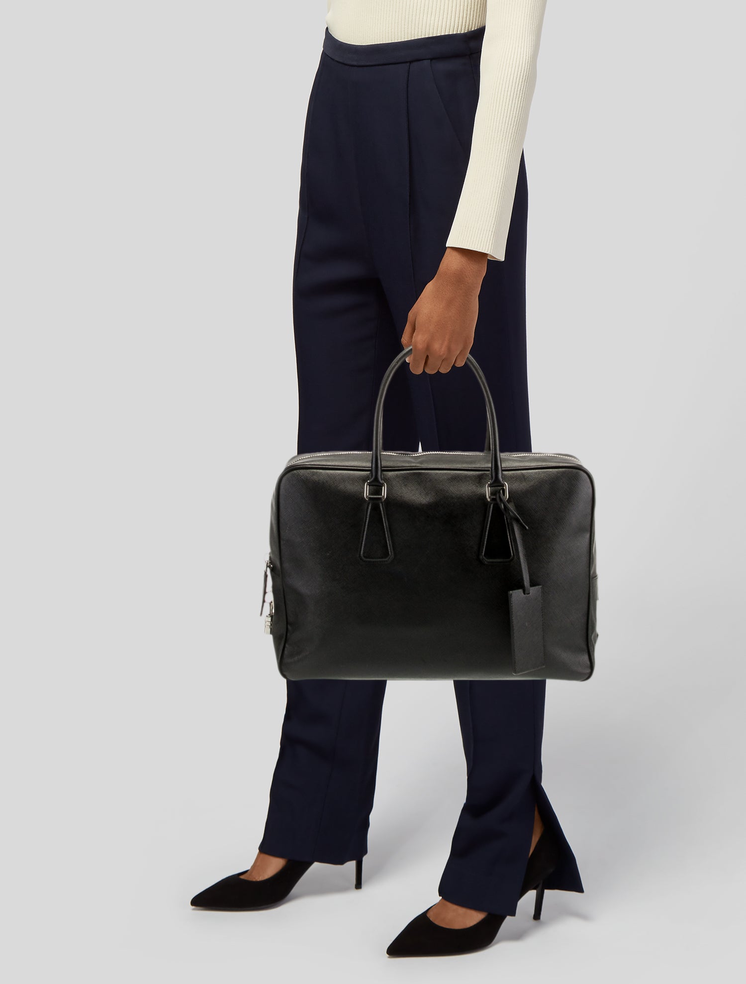 Prada Solid Nylon Briefcase - Black Briefcases, Bags - PRA987021 | The ...
