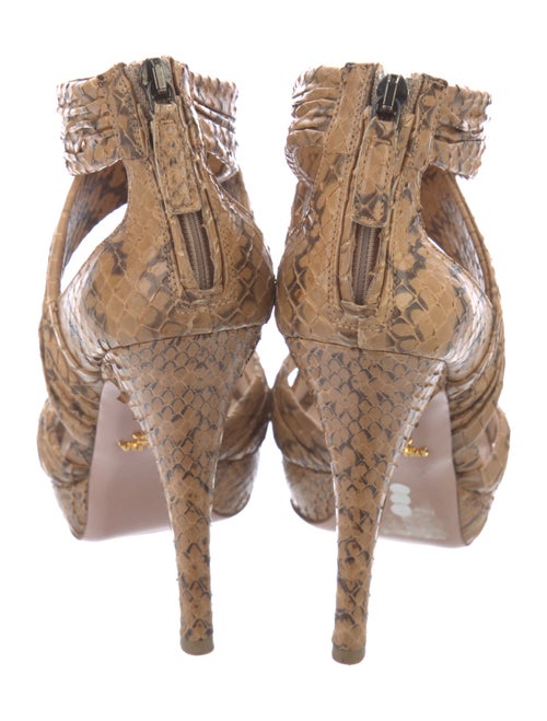 Prada Leather Animal Print Sandals