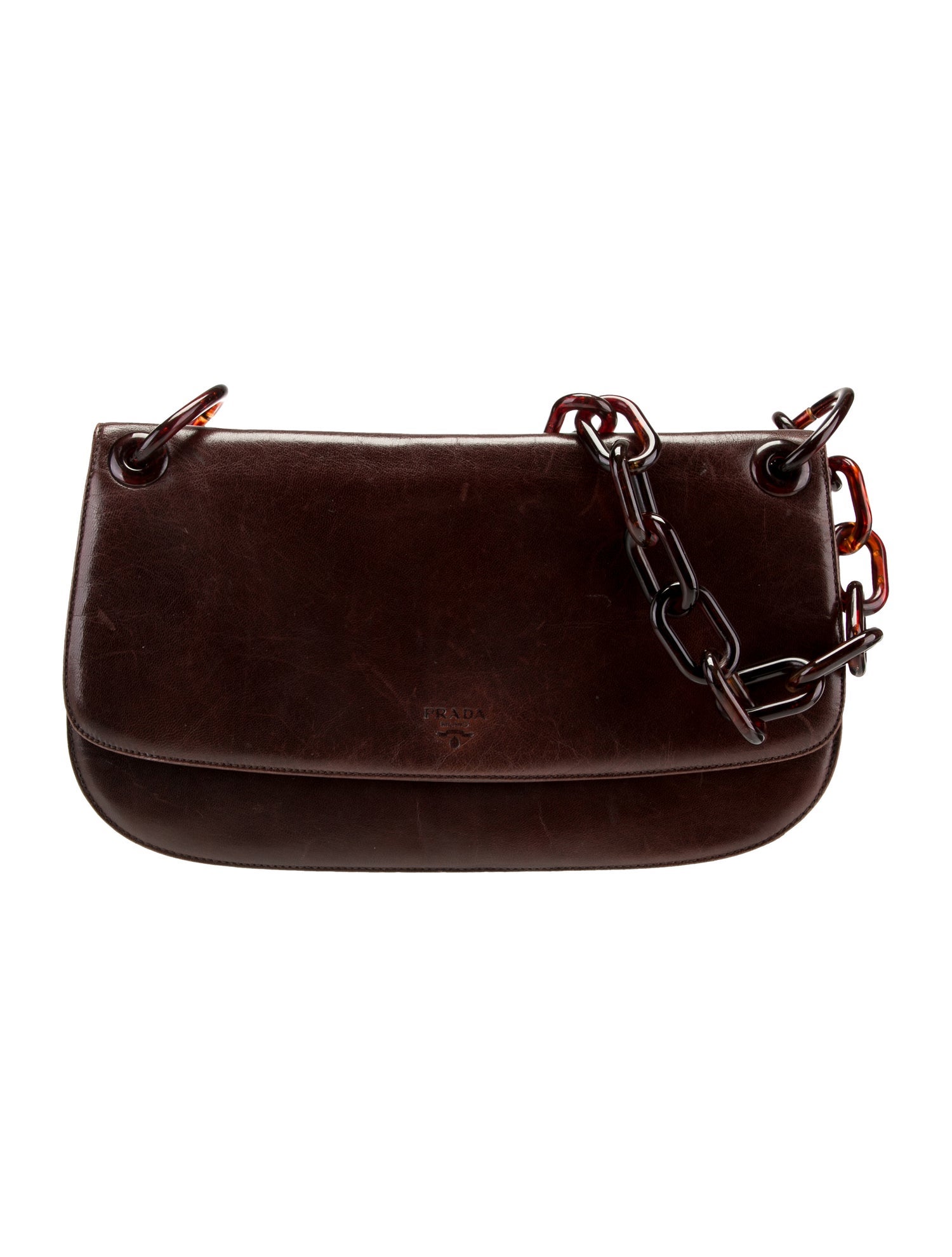 Prada Spazzolato Leather Shoulder Bag