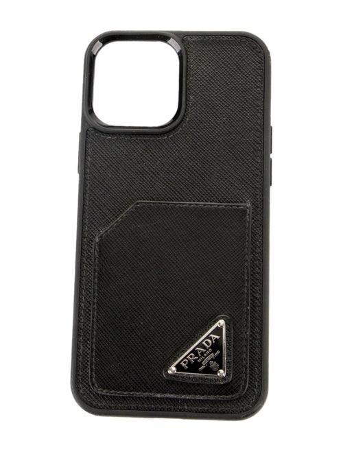 Prada Saffiano Triangle 14 Pro Max iPhone Case