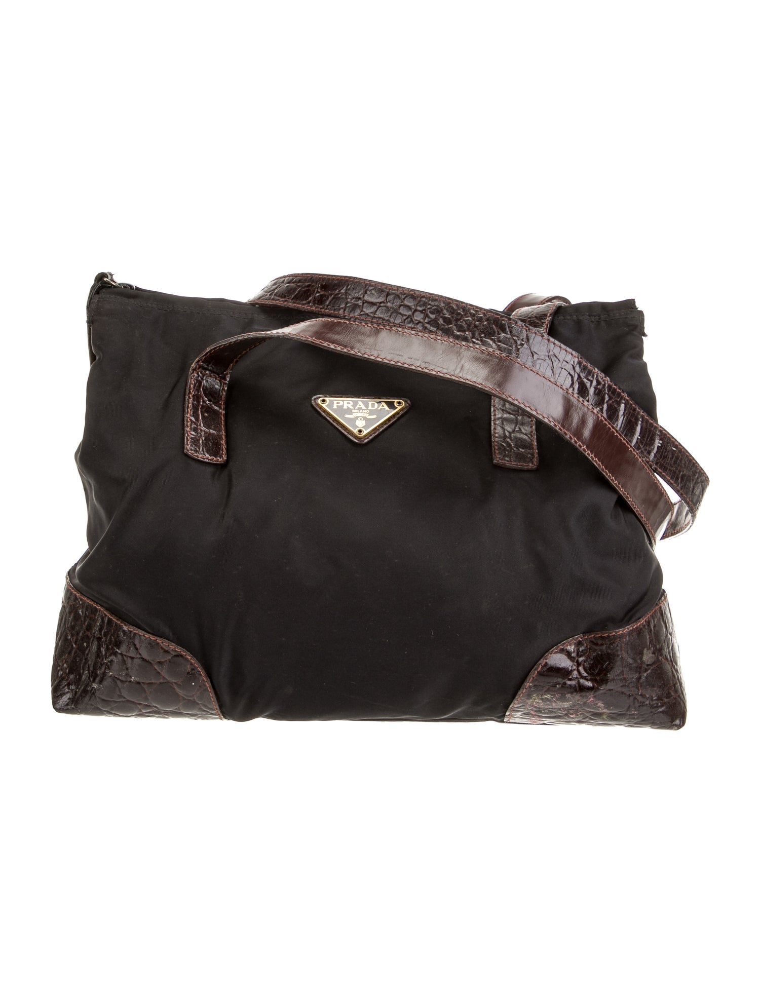 Vintage prada tessuto tote - Gem PRADA TESSUTO NYLON CROCO TOTE