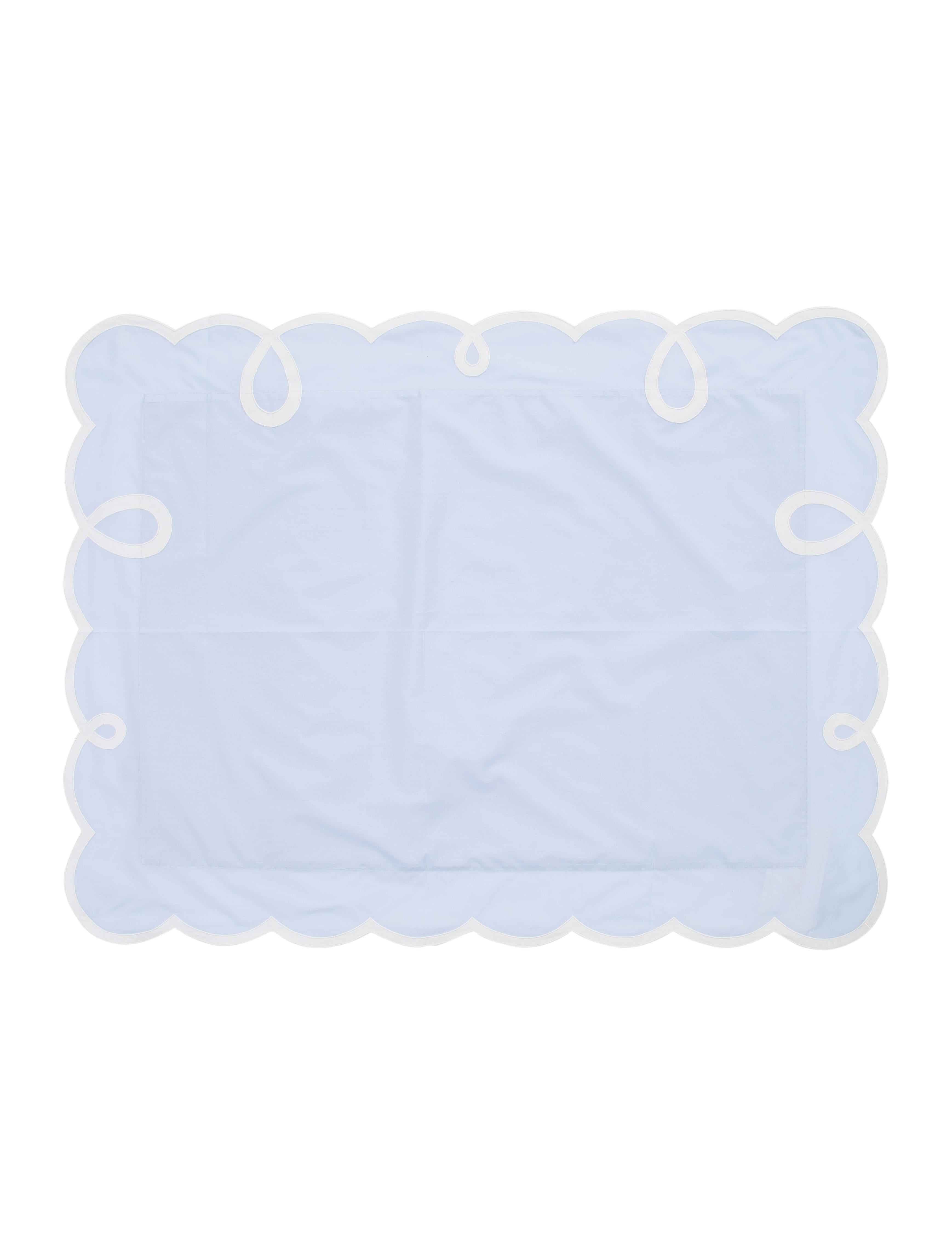 Pratesi 10-Piece Queen Size Scalloped Bedding Set w/ Tags - Pillows And Throws - PRATE20116 ...
