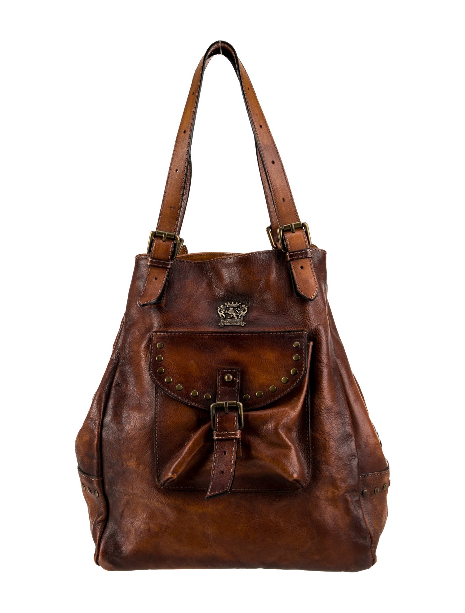 Pratesi Leather Bucket Bag - Brown Totes, Handbags - PRATE21005 | The ...