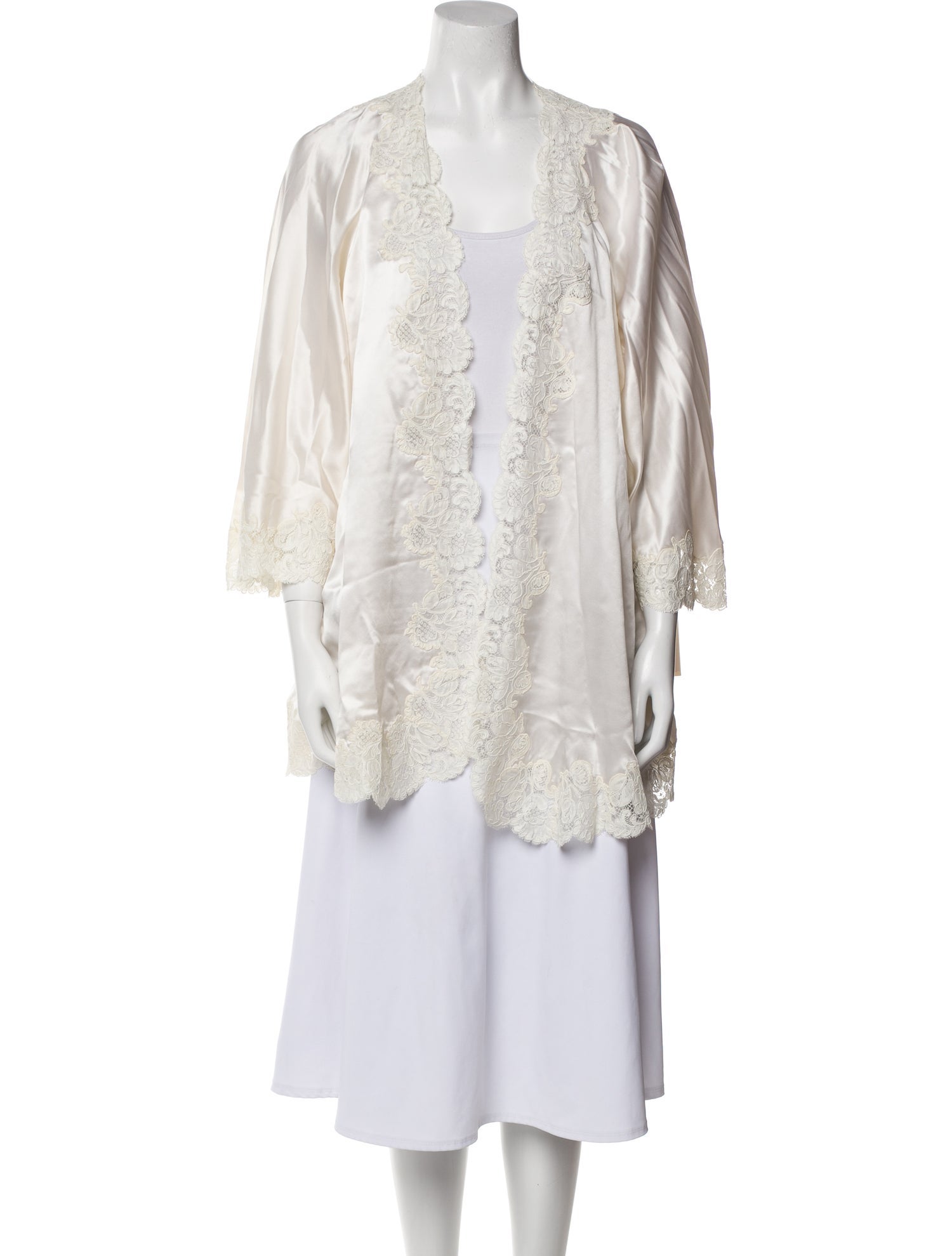 Pratesi Silk Lace Pattern Robe