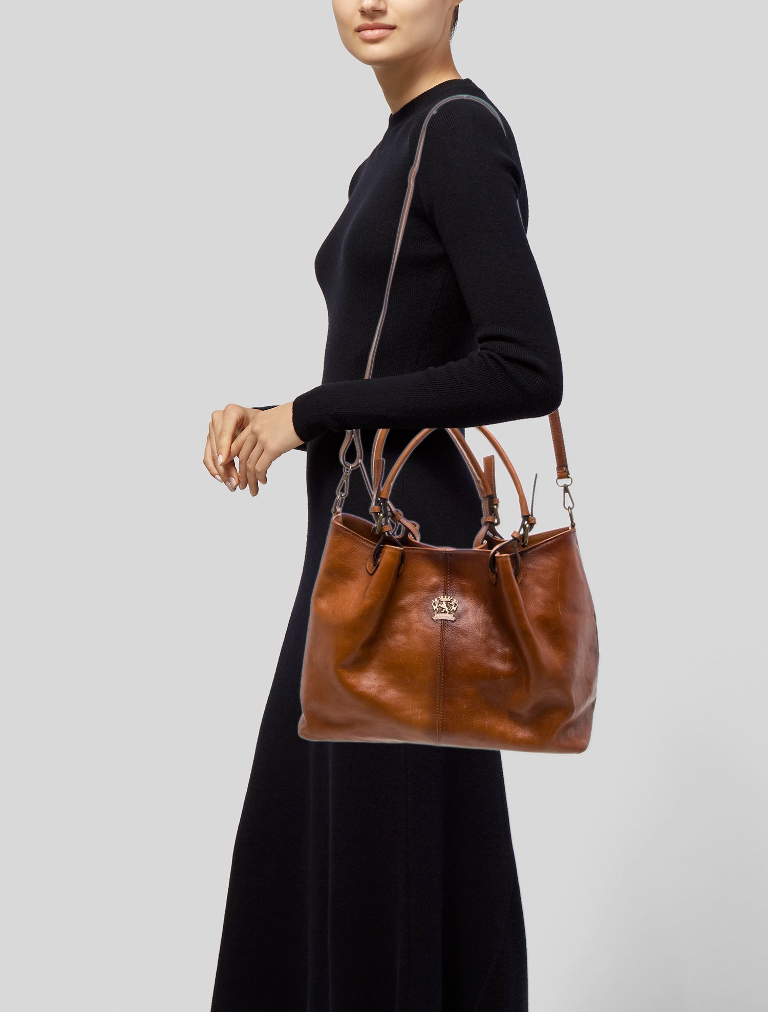 Pratesi Leather Top Handle Bag