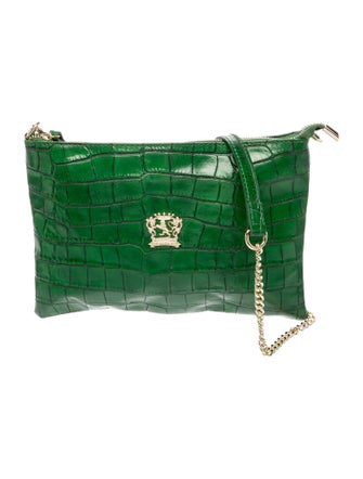 Pratesi Embossed Leather Shoulder Bag