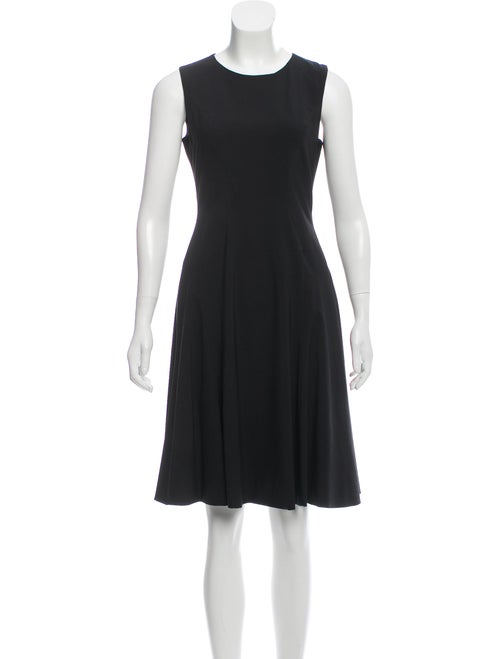 Prabal Gurung Flared Wool Dress Black
