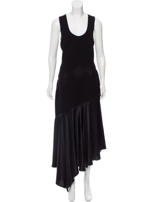 Prabal Gurung Sleeveless Silk Charmeuse Dress Blac