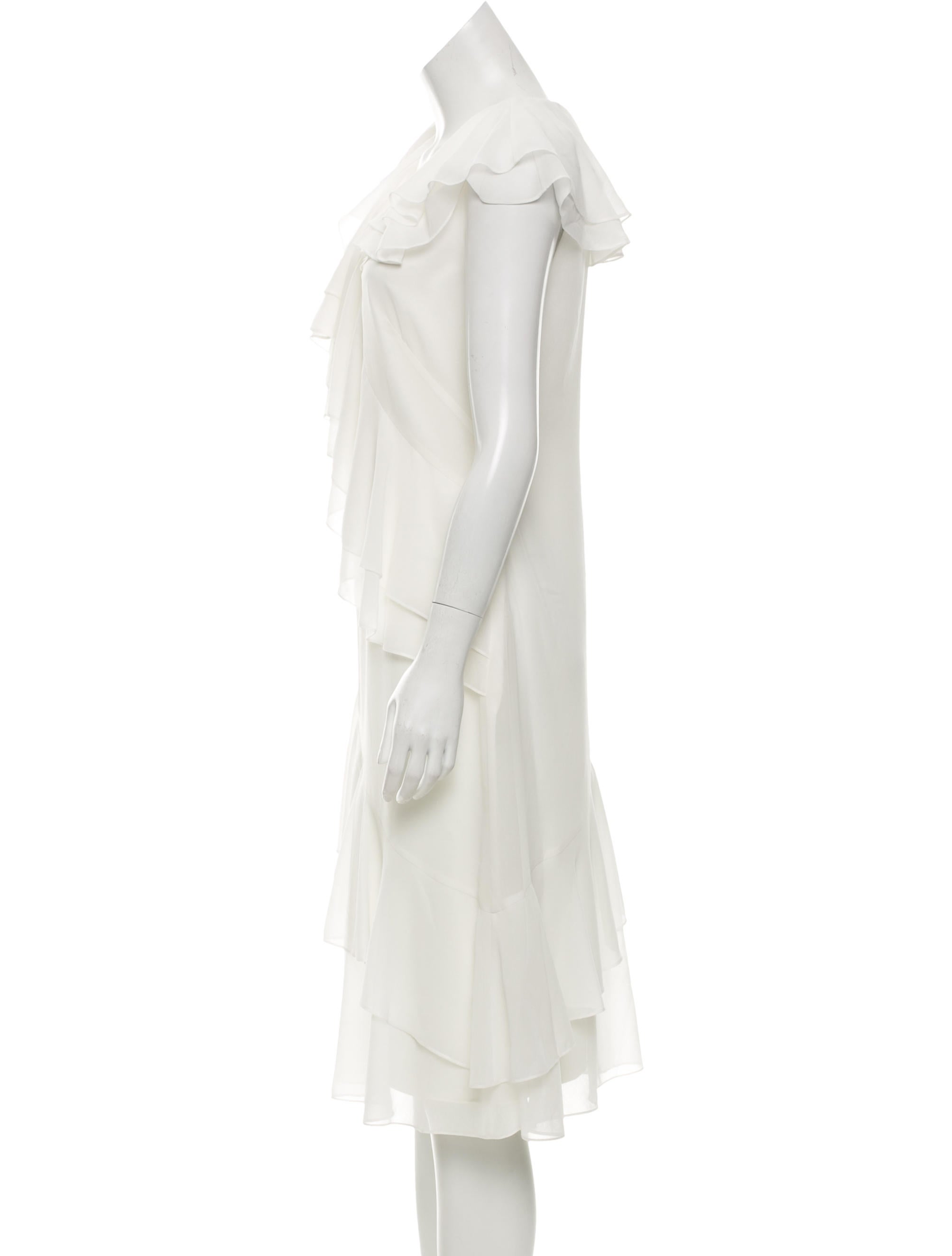 Prabal Gurung Ruffled Midi Dress