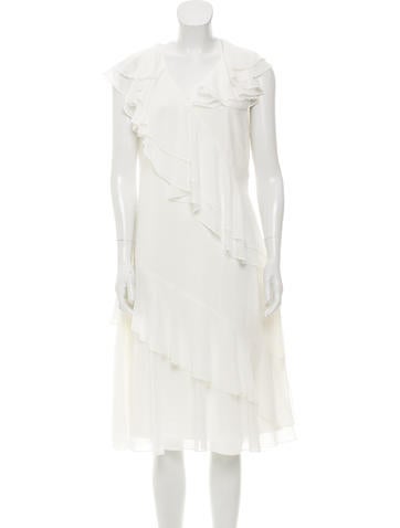 Prabal Gurung Dresses Ruffle-Accented Midi Dress US 6 | M