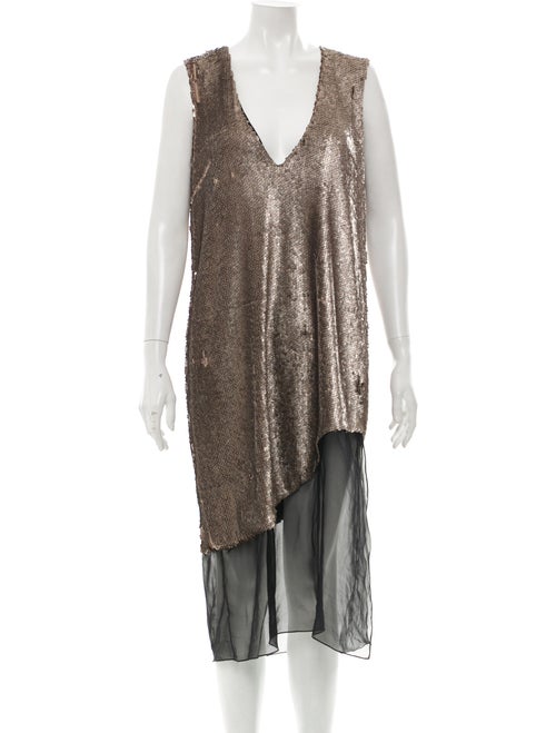 Prabal Gurung Metallic Sequin Dress metallic