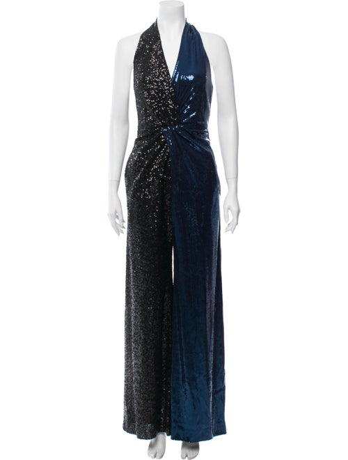 Prabal Gurung Sleeveless Sequin Jumpsuit Black