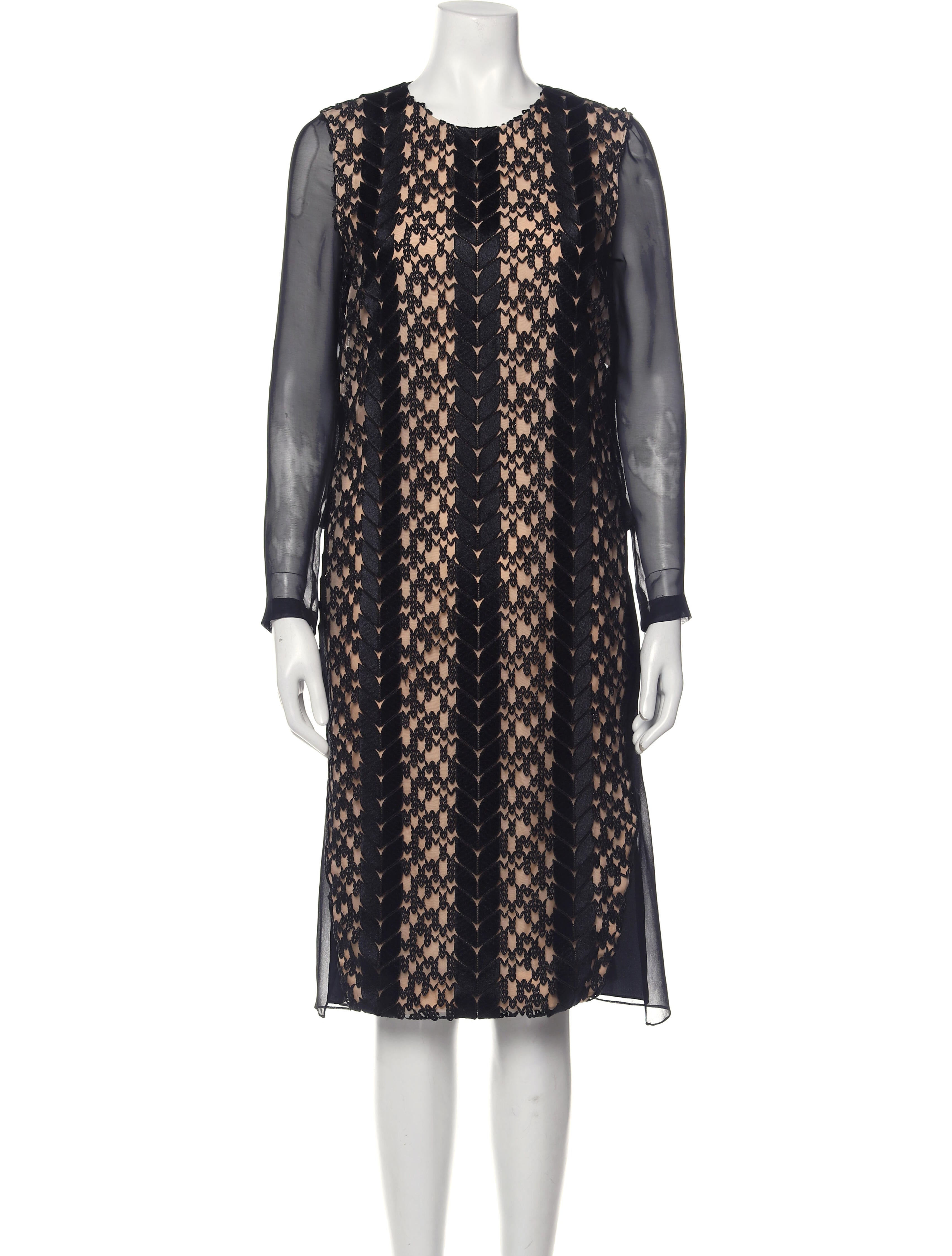 Prabal Gurung Crew Neck Midi Length Dress
