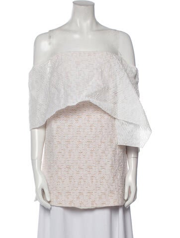 Prabal Gurung Tops Off-The-Shoulder Short Sleeve Tunic US 4 | S