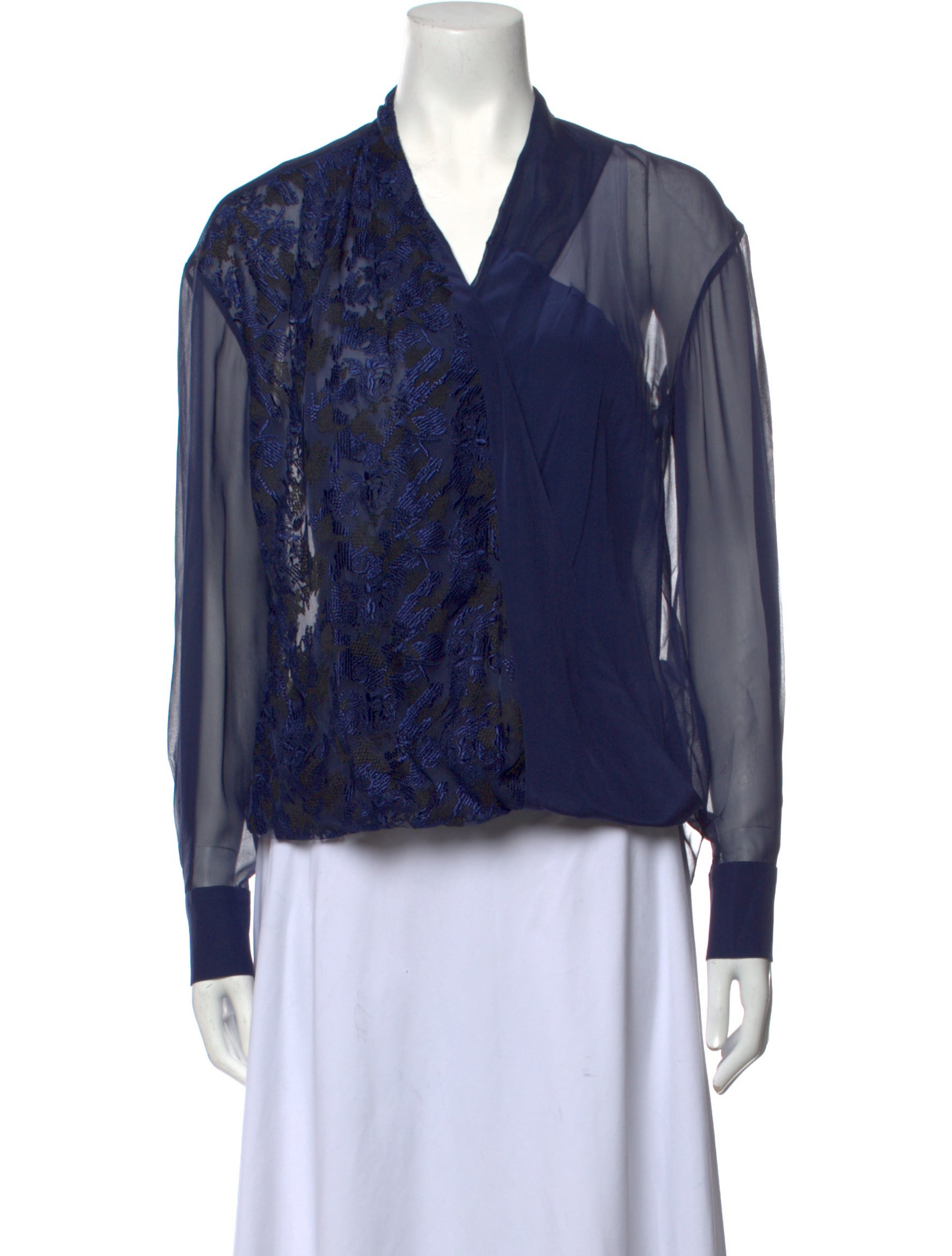 Prabal Gurung Silk Printed Button-Up Top