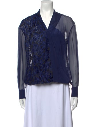 Prabal Gurung Silk Printed Button-Up Top