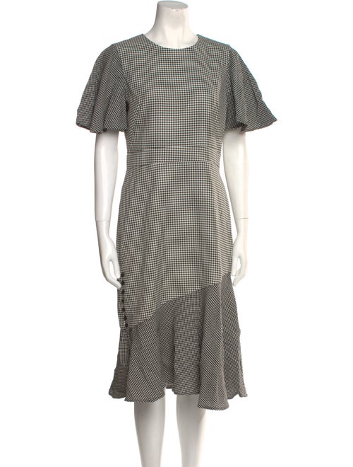 Prabal Gurung Houndstooth Print Midi Length Dress
