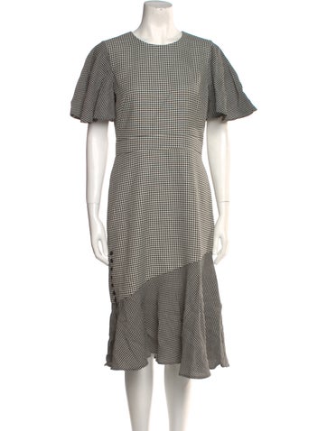 Prabal Gurung Dresses Houndstooth Print Midi Length Dress US 10 | L