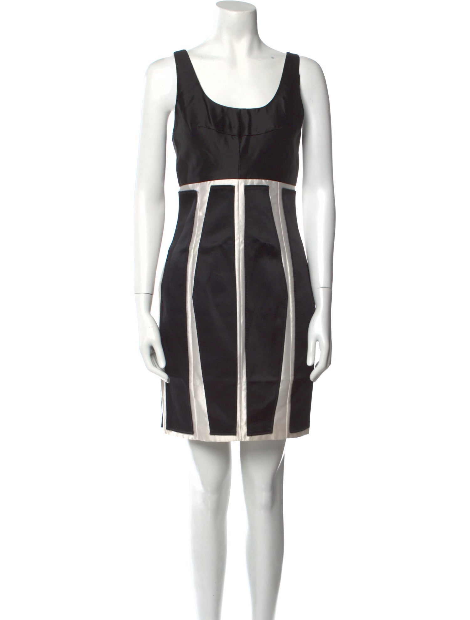 long sleeve bubble hem mini dress in black Country Club Charm Stripe Mini Dress in Cream L / Cream main image 0