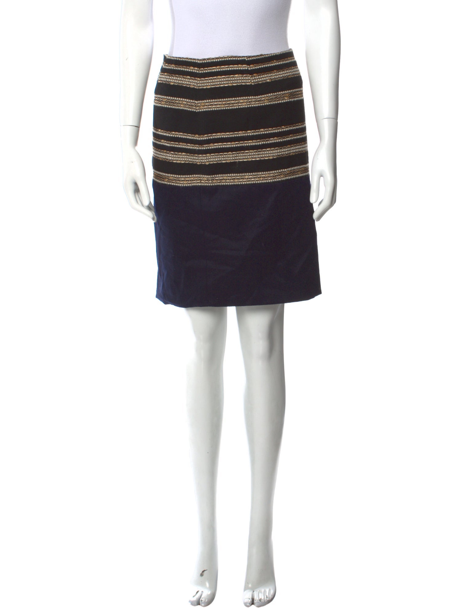 Prabal Gurung Striped Knee-Length Skirt
