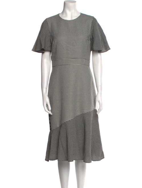 Prabal Gurung Houndstooth Print Midi Length Dress