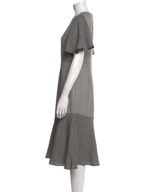 Prabal Gurung Houndstooth Print Midi Length Dress