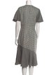 Prabal Gurung Houndstooth Print Midi Length Dress