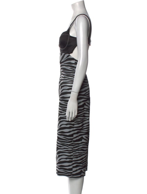 Prabal Gurung Animal Print Midi Length Dress