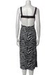 Prabal Gurung Animal Print Midi Length Dress