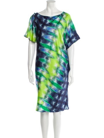 Prabal Gurung Dresses Tie-Dye Print Knee-Length Dress US 2 | XS